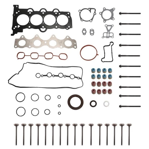 JAVOUKA Other - JAVOUKA Head Gasket Set Bolts Valves HS26554PT 1.6L Hyundai Kia Accent Rio Black